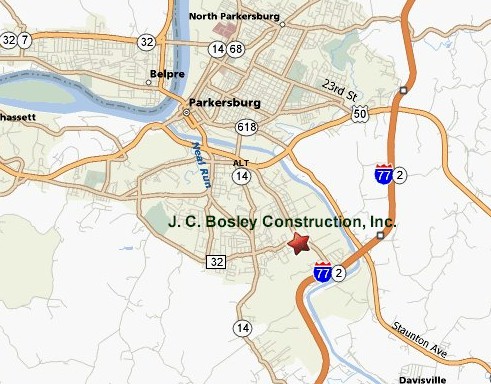 map showing location of corporate offices