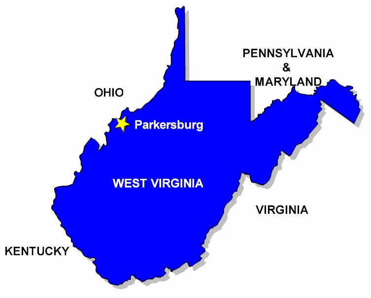 WV Map showing JCBCI location